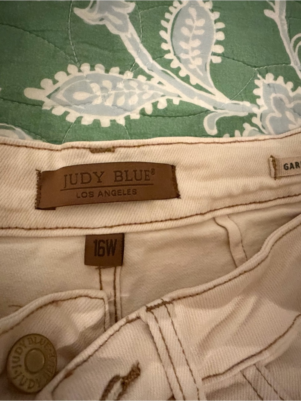 Judy Blue Cream High-Waist Stretch Jeans